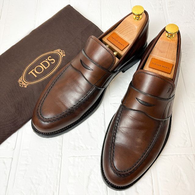日本最大の 【美品】TOD´Sトッズ ローファー 美品 ダークブラウン
