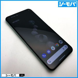 グーグル(Google)の889 SIMフリー Google Pixel 5 128GB グリーン極美品(スマートフォン本体)