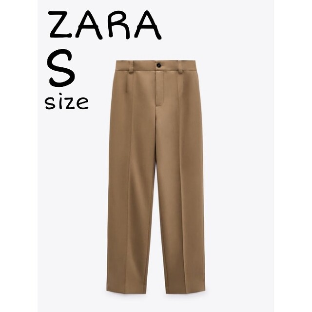 ZARA(ザラ)のZARA　FRANÇOISE フルレングスパンツ　Sサイズ　ゴールデンブラウン レディースのパンツ(カジュアルパンツ)の商品写真