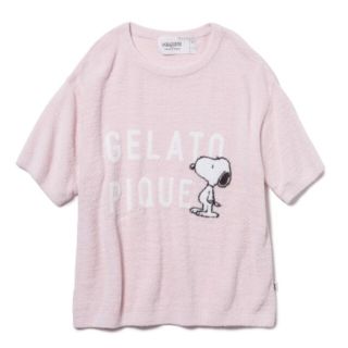 ジェラートピケ(gelato pique)の新品タグ付き　ロゴジャガードプルオーバースヌーピー　ジェラートピケ　ピンク(ルームウェア)