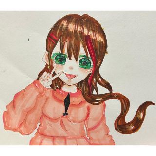 イラスト　女の子　オリキャラ　手描き　コピック(イラスト集/原画集)