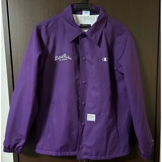 新品 Champion × let it ride コラボ コーチジャケット 紫