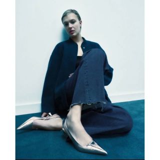 ザラ(ZARA)のスリングバック メタリック ハイヒールパンプス　35(ハイヒール/パンプス)