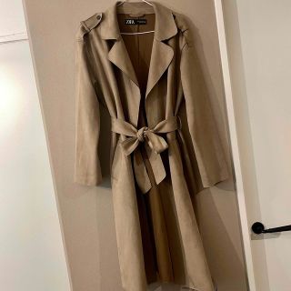 スウェードZARA スエード調 トレンチコート 春コート スウェード