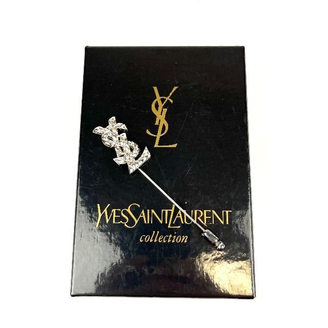 美品　YVES SAINT LAURENT YSL金具　ピンブローチ