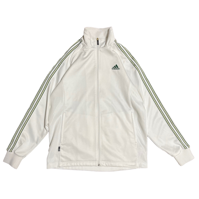 adidas - 00's adidas トラックジャケット ホワイト×グリーン Y2Kの