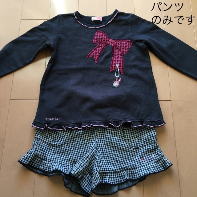 TINKERBELL(ティンカーベル)のTENKERBELL パンツ（110）黒・千鳥格子 キッズ/ベビー/マタニティのキッズ服女の子用(90cm~)(パンツ/スパッツ)の商品写真