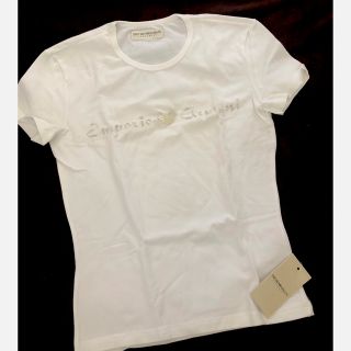 エンポリオアルマーニ(Emporio Armani)の新品EMPORIO ARMANI ロゴTシャツ　エンポリオ　ホワイト(Tシャツ(半袖/袖なし))