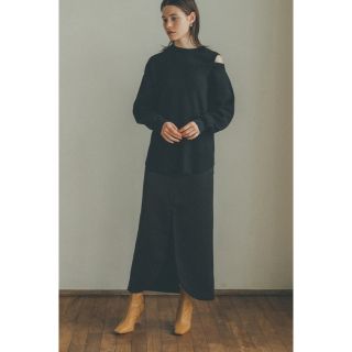 クラネ(CLANE)のクラネ[CLANE]チューリップラインスカート【BLACK】21/SS(ロングスカート)