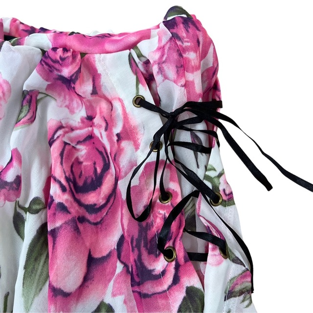 【◎新品◎】dialle laisen スカート ピンク L レディース 花柄 レディースのスカート(ひざ丈スカート)の商品写真