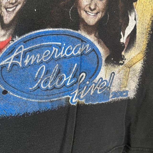 MUSIC TEE(ミュージックティー)のロックミュージックツアー AMERICAN IDOL LIVEプリントTシャツ黒 メンズのトップス(Tシャツ/カットソー(半袖/袖なし))の商品写真