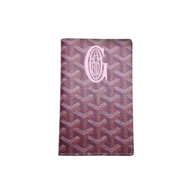GOYARD - 極美品 GOYARD ゴヤール 手帳カバー パスポートケース 普段使い A6サイズ 赤 紫 レッド パープル 中古 48490