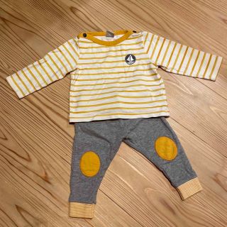 プチバトー(PETIT BATEAU)の男の子セットアップ【プチバトー】12m/74㎝(シャツ/カットソー)