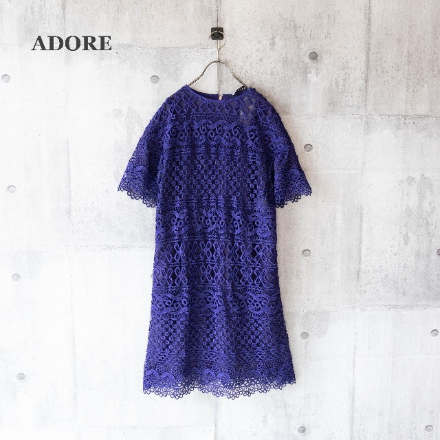 ADORE - 【未使用タグ付き】ADORE レースワンピース 総柄 希少 ...