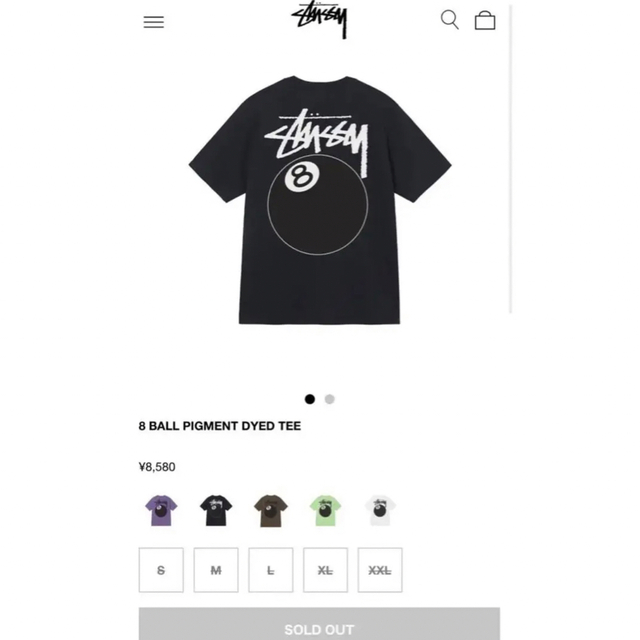 STUSSY(ステューシー)のステューシー stussy 8ボール　8ball tシャツ　XL xl  新品 メンズのトップス(Tシャツ/カットソー(半袖/袖なし))の商品写真