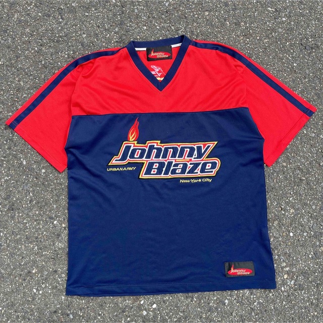 90s Johnny Blaze 刺繍 ゲームシャツ b系 hip hop お洒落 68.0%OFF www