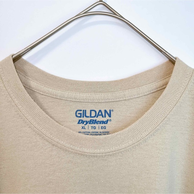 GILDAN(ギルタン)のTシャツ 半袖 オーバーサイズ ベージュ デカロゴ アニマルプリント ストリート メンズのトップス(Tシャツ/カットソー(半袖/袖なし))の商品写真