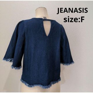 ジーナシス(JEANASIS)のジーナシス jeanasis デニム フレアスリーブ トップス プルオーバー(Tシャツ(半袖/袖なし))