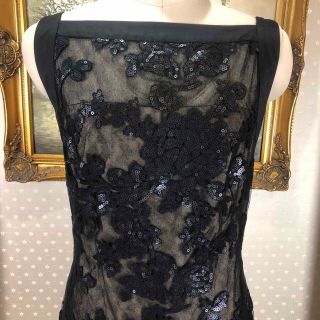 新品☆ TADASHI SHOJI ブラックスパンコール サイズ6(T40)