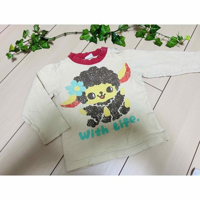 レトロ柄　長袖Tシャツ ロンT 95 ２枚セット！ キッズ/ベビー/マタニティのキッズ服男の子用(90cm~)(Tシャツ/カットソー)の商品写真