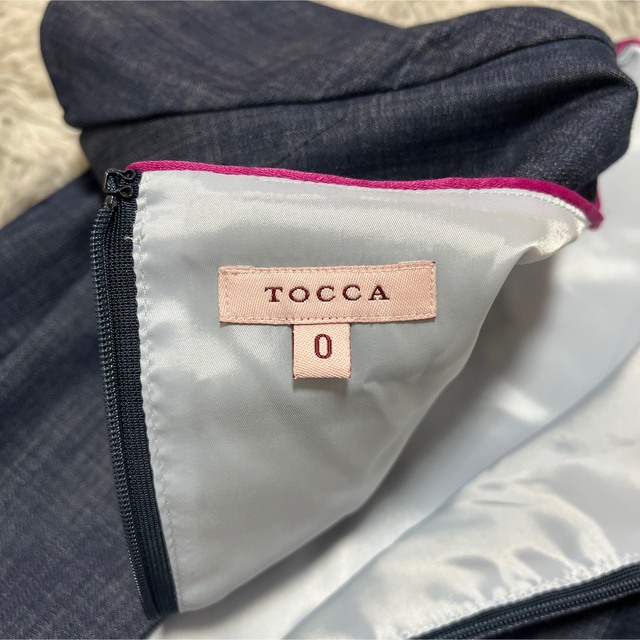 TOCCA(トッカ)の♡極美品 トッカ TOCCA ひざ丈ワンピース インディゴ Aライン ブルー レディースのワンピース(ひざ丈ワンピース)の商品写真