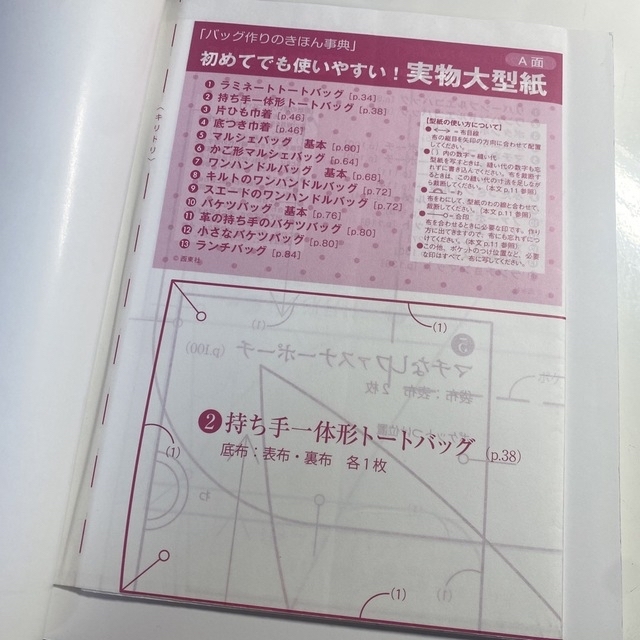 バッグ作りのきほん事典 親切・ていねい・よくわかる！ エンタメ/ホビーの本(趣味/スポーツ/実用)の商品写真