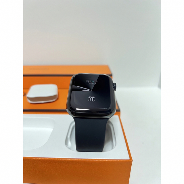 Apple Watch(アップルウォッチ)のApple Watch HERMES  series7 45mm アップル　黒 メンズの時計(腕時計(デジタル))の商品写真