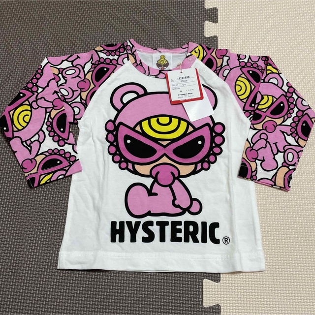 HYSTERIC MINI(ヒステリックミニ)のラグランロンT キッズ/ベビー/マタニティのベビー服(~85cm)(Ｔシャツ)の商品写真