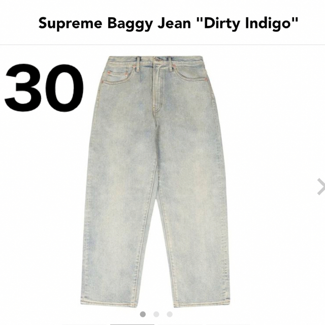 100％の保証 Supreme Dirty Baggy Jean Dirty Size Indigo 新品 パンツ