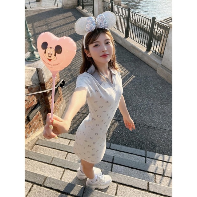 本物 Darich♡ランダムロゴハイネックワンピース - 通販 - perutours