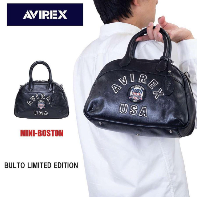 AVIREX アビレックス ミニボストン 本革 ショルダーバッグ AVX5625