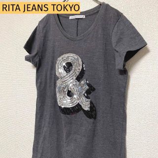 リタジーンズトウキョウ(RITA JEANS TOKYO)の2536 RITA JEANS TOKYO トップス 半袖 スパンコール 個性的(カットソー(半袖/袖なし))