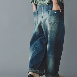 mina perhonen - ミナ ペルホネン always ワイドデニム blue 40 新品の