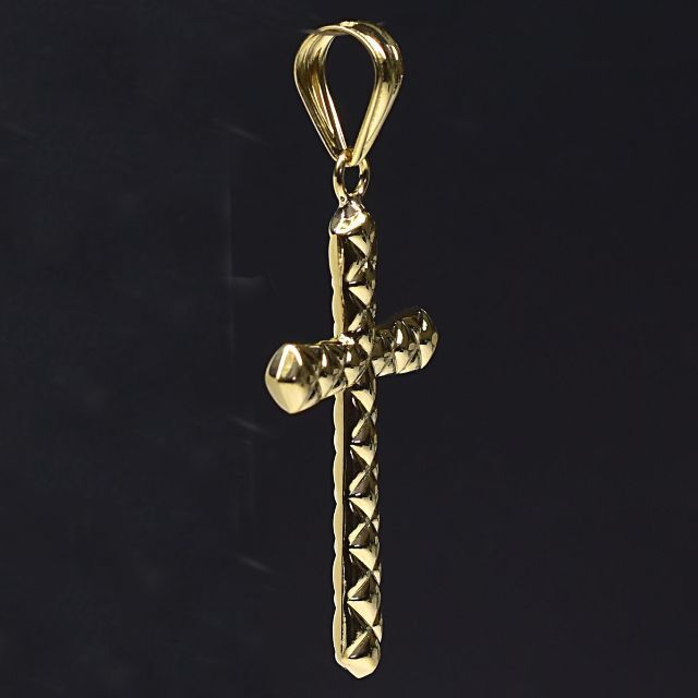 新品】k18/18金/イエローゴールド/リバーシブル/クロスペンダント