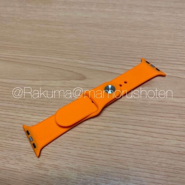 Apple Watch band orange メンズの時計(ラバーベルト)の商品写真