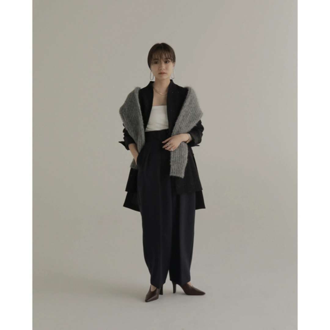 専用waist shape color nep tweed jacket