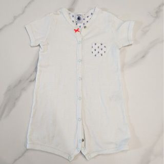 プチバトー(PETIT BATEAU)のプチバトー　半袖ロンパース　74cm(ロンパース)