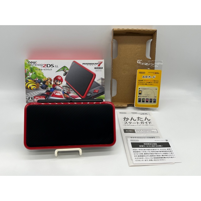 【完品・美品】 Newニンテンドー2DSLL 本体 マリオカート7パック レッド