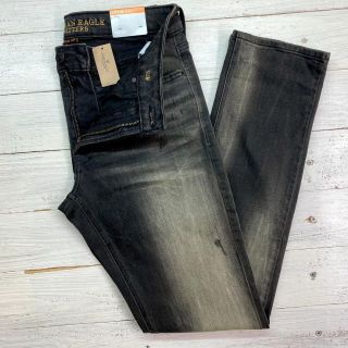 アメリカンイーグル(American Eagle)の新品【メンズ30】★アメリカンイーグル★独特カラー！色落ちスリムジーンズ/黒(デニム/ジーンズ)