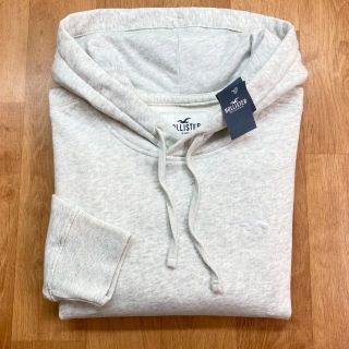 ホリスター(Hollister)の新品【メンズM】★ホリスター★人気のワンポイント無地パーカー/グレー(パーカー)