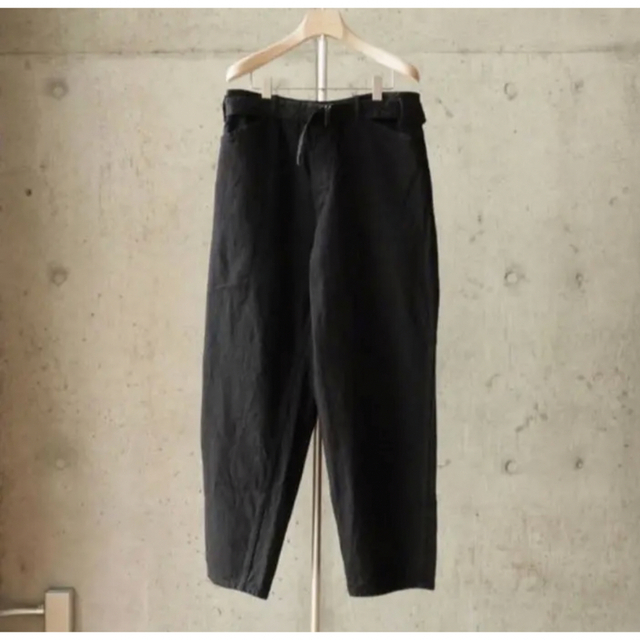 新古 22aw comoli コモリ ベルテッドデニム 2 黒 neat-