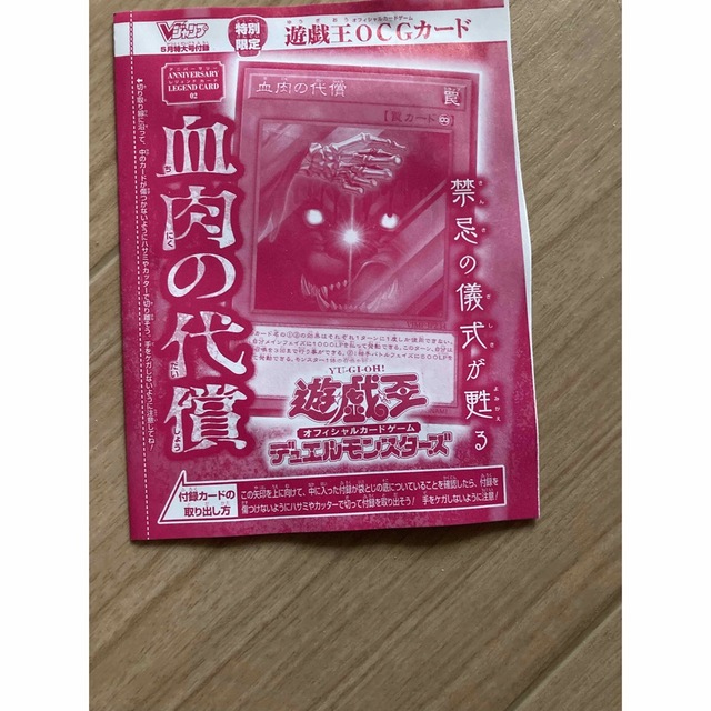 遊戯王 血肉の代償 未開封  エンタメ/ホビーのトレーディングカード(シングルカード)の商品写真