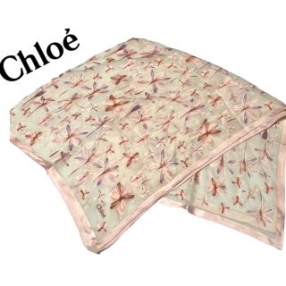 クロエ(Chloe)の未使用Chloe クロエ大判シルクスカーフ(バンダナ/スカーフ)