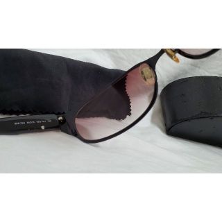 正規未 レア プラダ ロゴ メタルサングラス 黒 茶系 軽量アイウェア 付属有