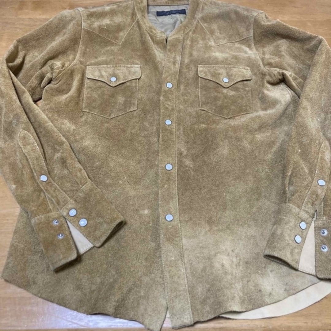UNUSED(アンユーズド)のUNUSED ノーカラー　スエードシャツ　ウエスタンシャツ　アンユーズド　 メンズのジャケット/アウター(ノーカラージャケット)の商品写真