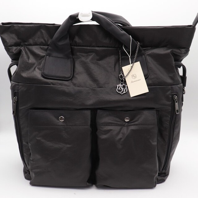 ベルモサ トートバッグ 3WAY 未使用 タグ付 リュックサック ショルダーバッグ 鞄 シンプル 黒 レディース ブラック Bermosa
