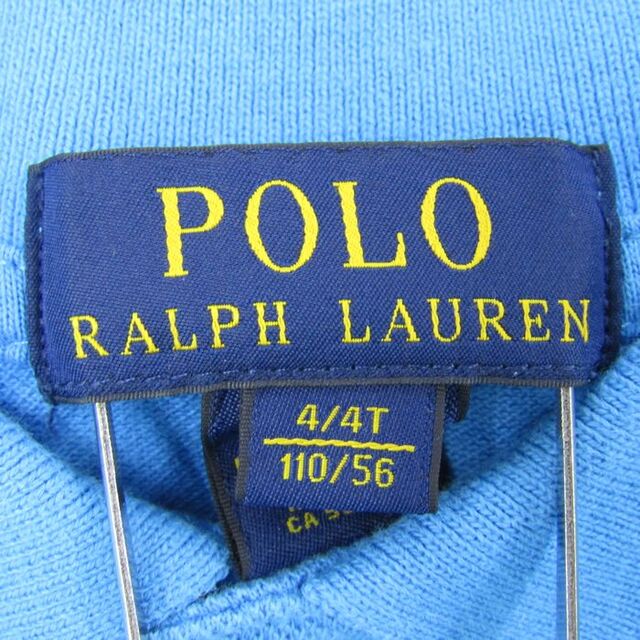 POLO RALPH LAUREN(ポロラルフローレン)のポロ・ラルフローレン 半袖ポロシャツ ビックポニーナンバー3 トップス コットン キッズ 男の子用 110サイズ ブルー POLO RALPH LAUREN キッズ/ベビー/マタニティのキッズ服男の子用(90cm~)(Tシャツ/カットソー)の商品写真