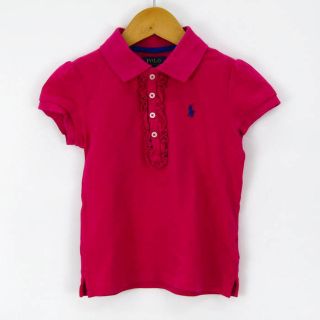 ポロラルフローレン(POLO RALPH LAUREN)のポロ・ラルフローレン 半袖ポロシャツ ポロマーク フリル パフスリーブ トップス キッズ 女の子用 120サイズ ピンク POLO RALPH LAUREN(Tシャツ/カットソー)