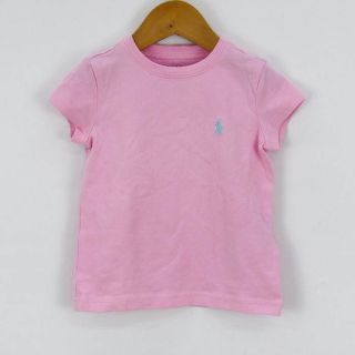 ポロラルフローレン(POLO RALPH LAUREN)のポロ・ラルフローレン 半袖Tシャツ ポロマーク ラウンドネック トップス ストレッチ キッズ 女の子用 3サイズ ピンク POLO RALPH LAUREN(Tシャツ/カットソー)