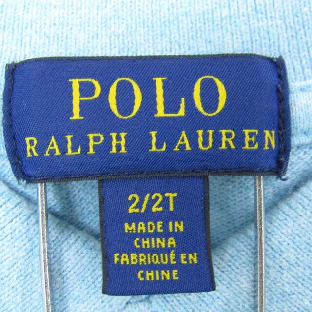 POLO RALPH LAUREN(ポロラルフローレン)のポロ・ラルフローレン 半袖ポロシャツ ポロマーク トップス シンプル コットン100% ベビー 男の子用 2サイズ ブルー POLO RALPH LAUREN キッズ/ベビー/マタニティのキッズ服男の子用(90cm~)(Tシャツ/カットソー)の商品写真